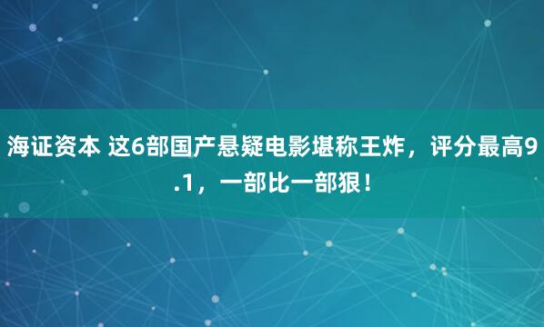 海证资本 这6部国产悬疑电影堪称王炸，评分最高9.1，一部比一部狠！